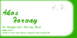 akos horvay business card