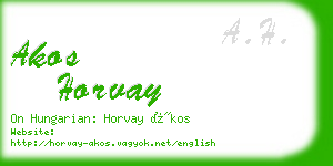 akos horvay business card